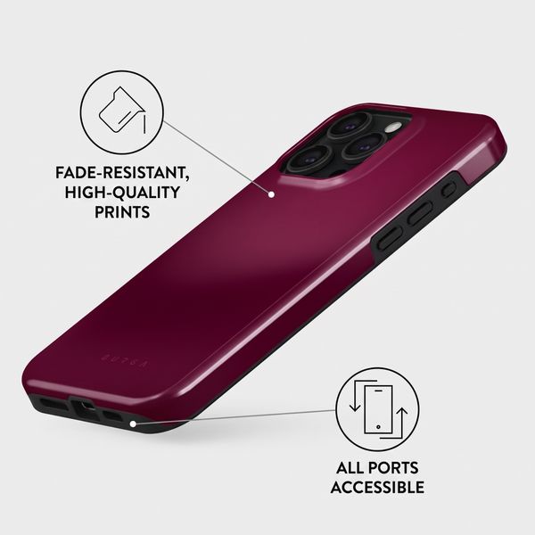 Burga Tough Case with MagSafe Apple iPhone 15 Pro - Dark Cherry
