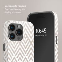 Selencia Vivid Backcover met MagSafe Apple iPhone 15 Pro - Beige Zigzag