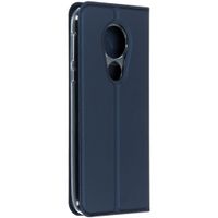 Dux Ducis Slim Softcase Bookcase Motorola Moto G7 Power - Donkerblauw