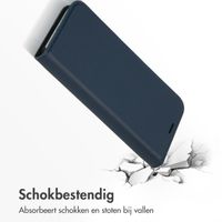 Accezz Premium Leather Slim Bookcase Apple iPhone 12 (Pro) - Donkerblauw