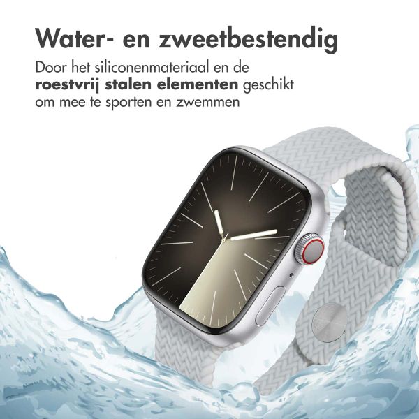 imoshion Siliconen geweven bandje Apple Watch Series 1 t/m 10 / SE / Ultra (2) (44/45/46/49 mm) - Grijs