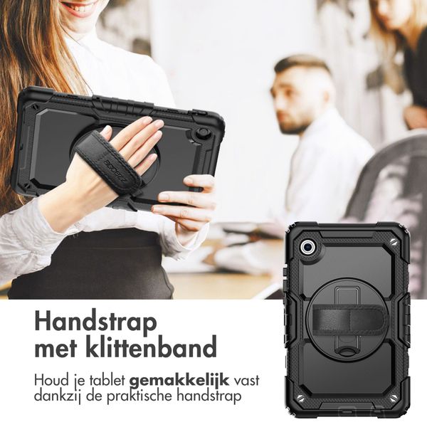 Accezz Rugged Backcover met schouderstrap Samsung Galaxy Tab A11 Plus / A9 Plus - Zwart