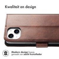 imoshion Luxe Bookcase Apple iPhone 15 - Donkerbruin