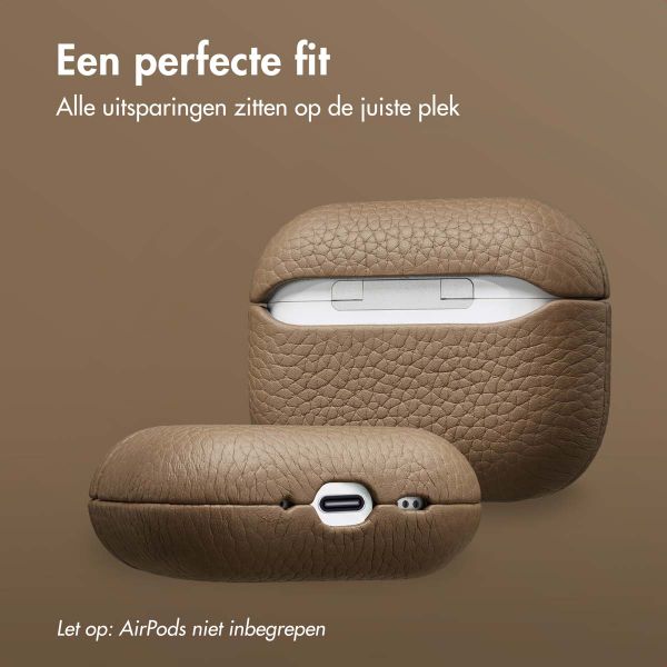 Accezz Echt Leren Case voor de Apple AirPods Pro 3 - Taupe