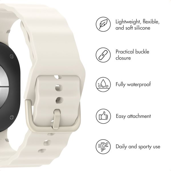 imoshion Wave Silicone Band Samsung Galaxy Watch 9 (40/44mm) / Watch 8 (40/44mm) / Classic (46mm) - Starlight