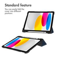 Accezz Rugged Trifold Bookcase Apple iPad 11 (2025) 11 inch A16 / iPad 10 (2022) 10.9 inch - Dark Blue