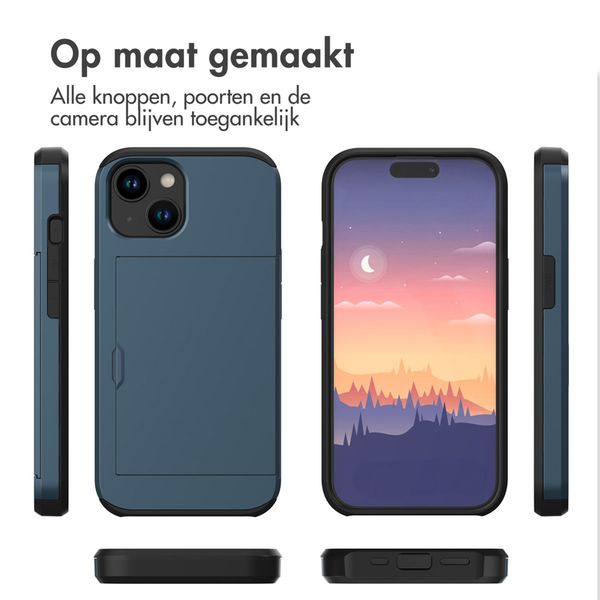 imoshion Backcover met pasjeshouder Apple iPhone 15 - Donkerblauw