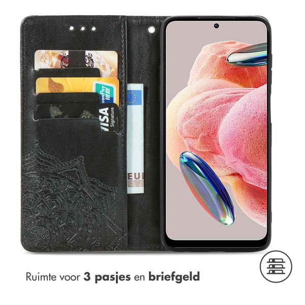 imoshion Mandala Bookcase Xiaomi Redmi Note 12 (4G) - Zwart