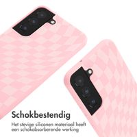 imoshion Siliconen design hoesje met koord Samsung Galaxy S22 - Retro Pink