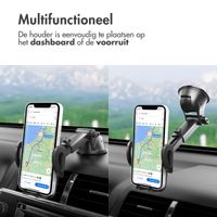 imoshion Telefoonhouder auto - Verstelbaar - Universeel - Carbon - Dashboard / Raam - Zwart