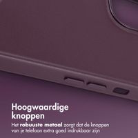 Accezz MagSafe Leather Backcover Apple iPhone 14 - Heath Purple