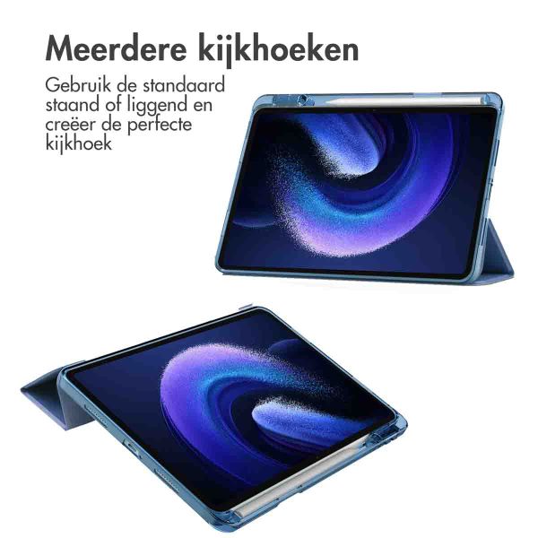 imoshion Trifold Hardcase Bookcase Xiaomi Pad 6 / 6 Pro - Blauw