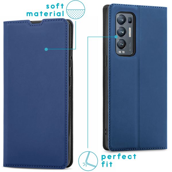 imoshion Slim Folio Bookcase Oppo Find X3 Neo - Donkerblauw