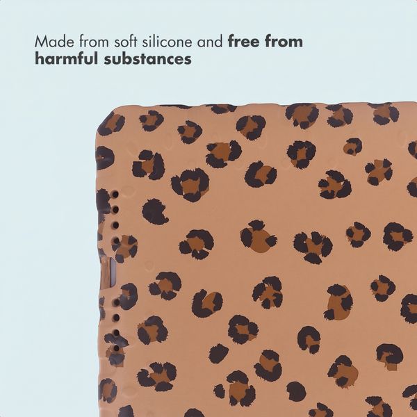 imoshion Kidsproof Design Back Cover with Handle Apple iPad 9 (2021) 10.2 inch / iPad 8 (2020) 10.2 inch / iPad 7 (2019) 10.2 inch - Leopard Print