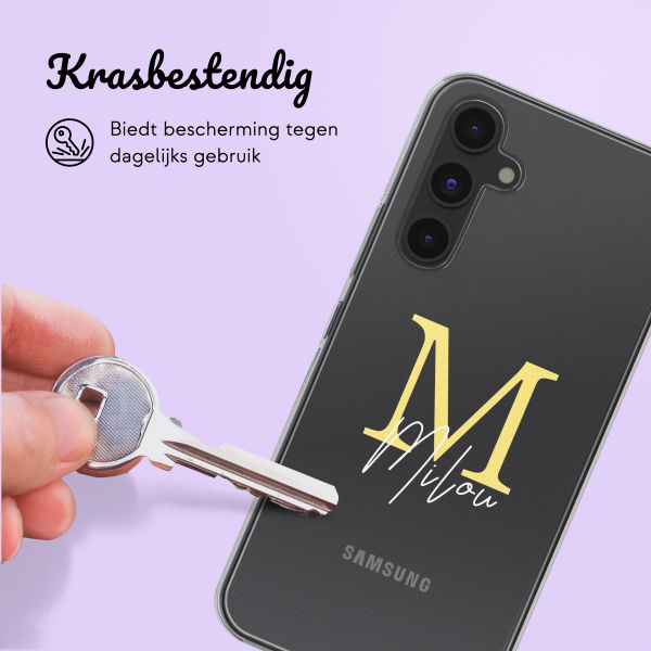 Gepersonaliseerd hoesje met letter Samsung Galaxy A54 (5G) - Transparant