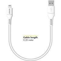 Accezz Lightning naar USB kabel iPhone 6 Plus - MFi certificering - 0,2 meter - Wit