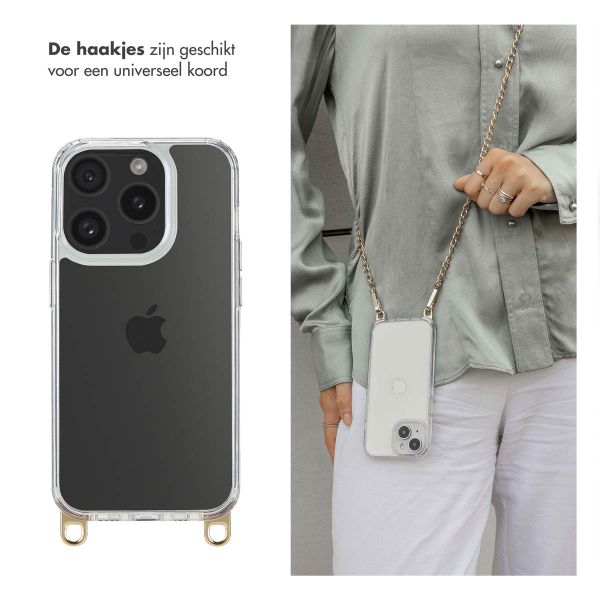 Selencia Backcover met afneembare haakjes Apple iPhone 15 Pro - Transparant