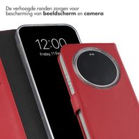 Selencia Echt Leren Bookcase Xiaomi 17 Ultra - Rood