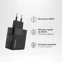 imoshion Wall Charger - Oplader - 2x USB-C - Power Delivery - 40W - Zwart
