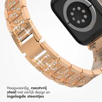 Selencia Sparkle schakelband Apple Watch Series 1 t/m 9 / SE (38/40/41 mm) | Series 10 (42 mm) - Rosé Goud