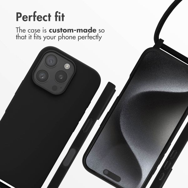 imoshion Silicone Case with Strap Apple iPhone 16 Pro - Black