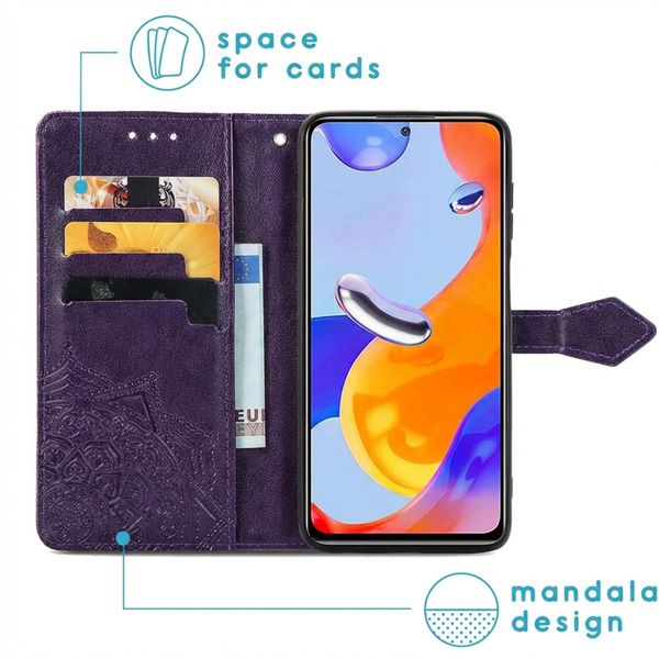 imoshion Mandala Bookcase Xiaomi Redmi Note 11 Pro - Paars