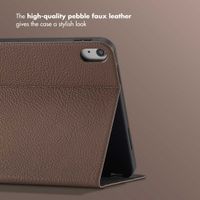 Selencia Riva Bookcase Apple iPad 11 (2025) 11 inch A16 / iPad 10 (2022) 10.9 inch - Mocha Brown