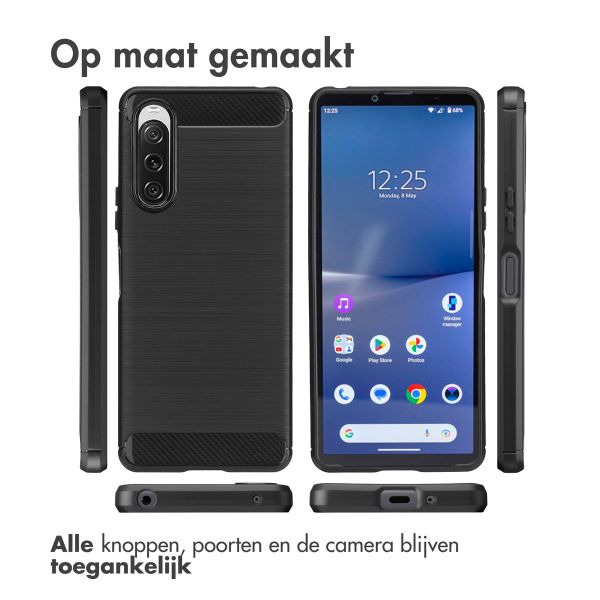 imoshion Brushed Backcover Sony Xperia 10 V - Zwart