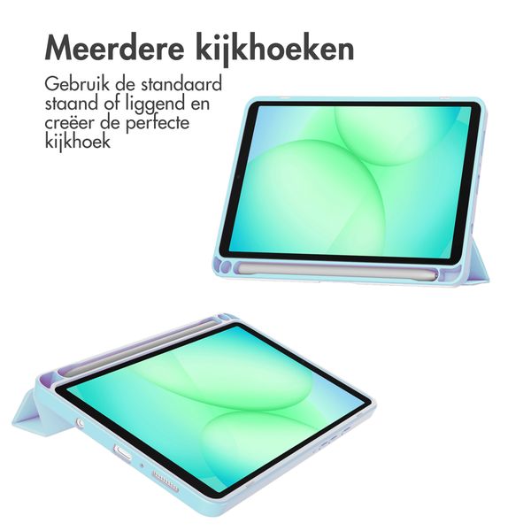 imoshion Trifold Hardcase Bookcase Samsung Galaxy Tab A11 Plus - Lichtblauw