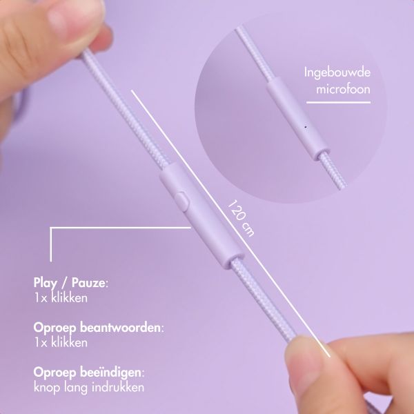 imoshion Kinderkoptelefoon met Draad - AUX kabel - Decibelbegrenzer - Lavender Lilac