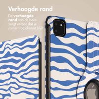 imoshion 360° Draaibare Design Bookcase Apple iPad Pro 12.9 (2018/2020/2021/2022) - White Blue Stripes