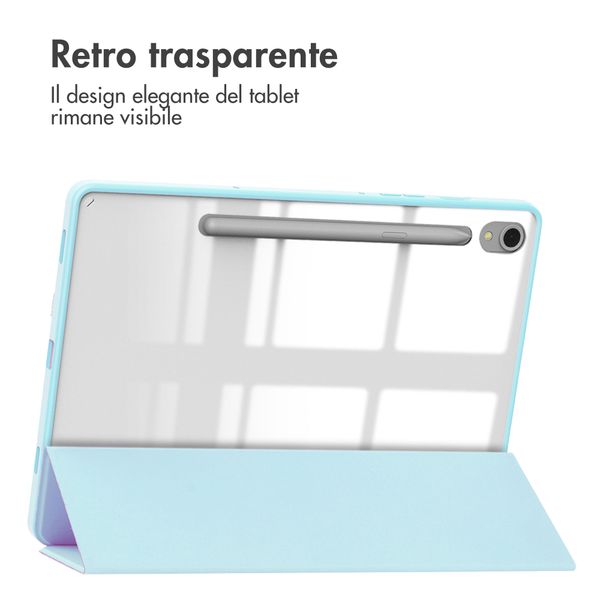 imoshion Trifold Hardcase Bookcase Samsung Galaxy Tab S9 11.0 inch - Lichtblauw