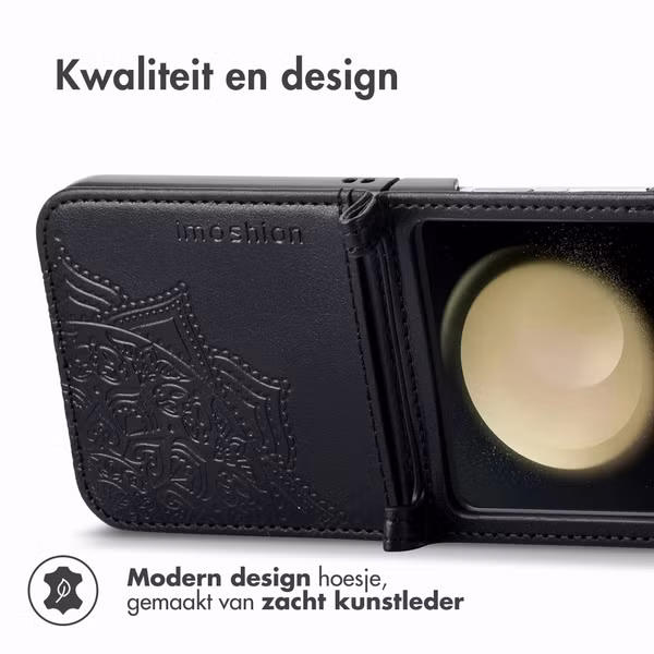 imoshion Mandala Bookcase Samsung Galaxy Z Flip 5 - Zwart