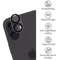imoshion Camera Protector Glas 2 Pack Apple iPhone 16 / 16 Plus / 17 - Zwart