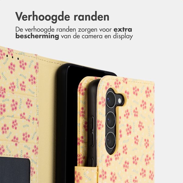 imoshion Design Bookcase Samsung Galaxy S23 - Sunny Yellow Petite Flowers