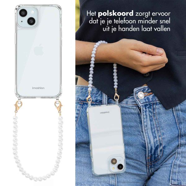 imoshion Backcover met koord + armband iPhone 15 - Parels