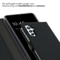 Selencia Echt Leren Bookcase Samsung Galaxy A54 (5G) - Zwart