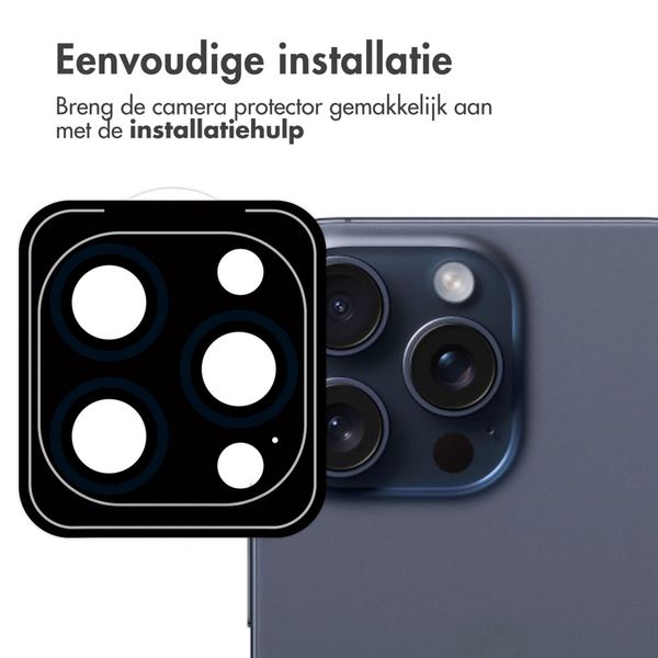 imoshion 2 Pack Camera lens protector Apple iPhone 15 Pro / 15 Pro Max - Blue Titanium