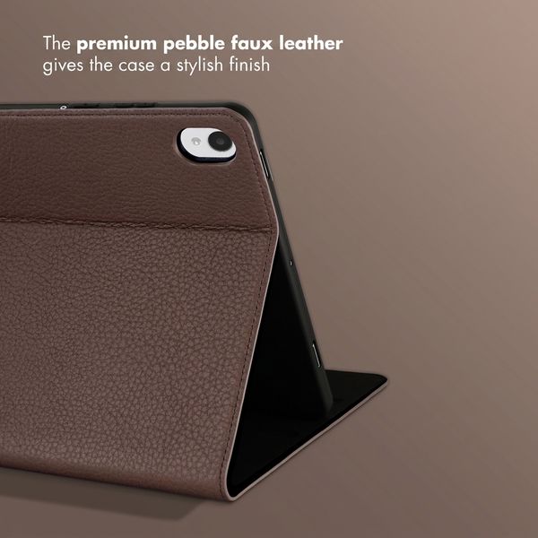 Selencia Riva Bookcase Samsung Galaxy Tab S11 - Mocha Brown
