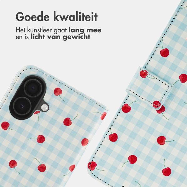 imoshion Design Bookcase Apple iPhone 16 - Cherry Check