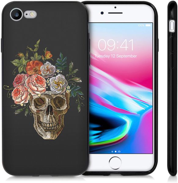 imoshion Design hoesje iPhone SE (2022 / 2020) / 8 / 7  - Doodshoofd - Multicolor