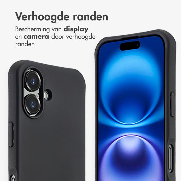 imoshion Color Backcover met afneembaar koord MagSafe Apple iPhone 16 - Zwart