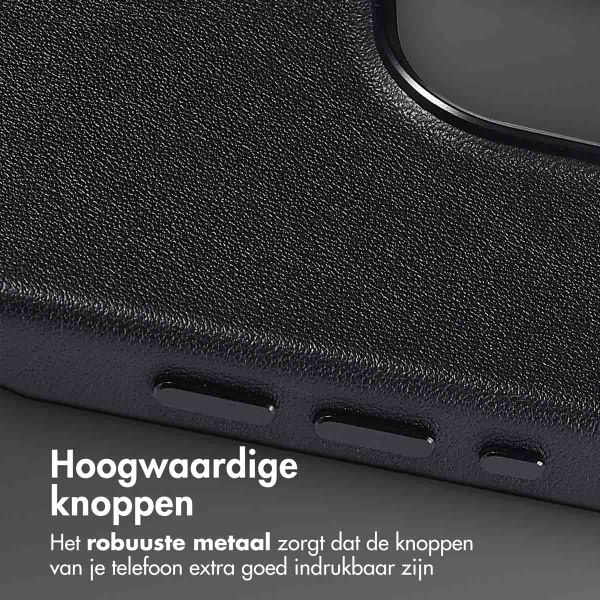 Accezz MagSafe Leather Backcover Apple iPhone 15 Pro Max - Onyx Black