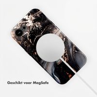 Selencia Vivid Backcover met MagSafe Apple iPhone 17e / 16e - Chic Marble Black