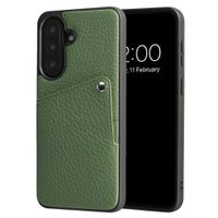 Selencia Riva Backcover met Pashouder Samsung Galaxy A57 (5G) - Sage Green