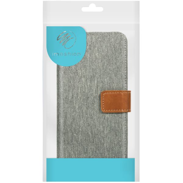 imoshion Luxe Canvas Bookcase Apple iPhone SE / 5 / 5s - Grijs