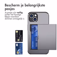 imoshion Backcover met pasjeshouder Apple iPhone 13 - Grijs