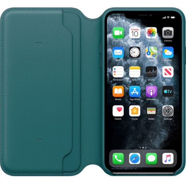 Apple Leather Folio Bookcase Apple iPhone 11 Pro Max - Peacock