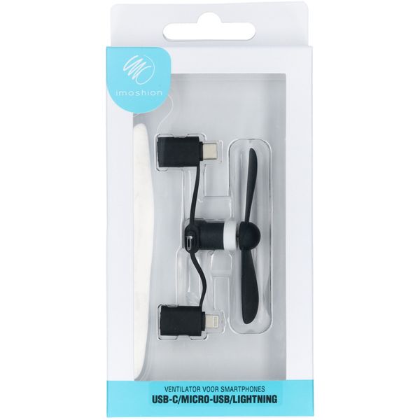 imoshion Ventilator voor smartphones USB-C, Micro-USB & Lightning