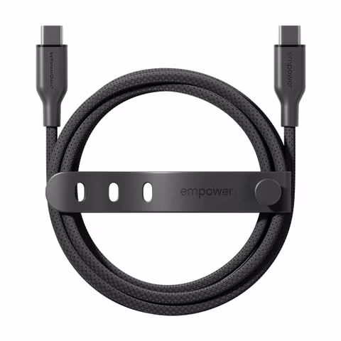 Empower by PanzerGlass Racing USB-C naar USB-C Oplaadkabel - 60W - 1,2 meter - Space Black